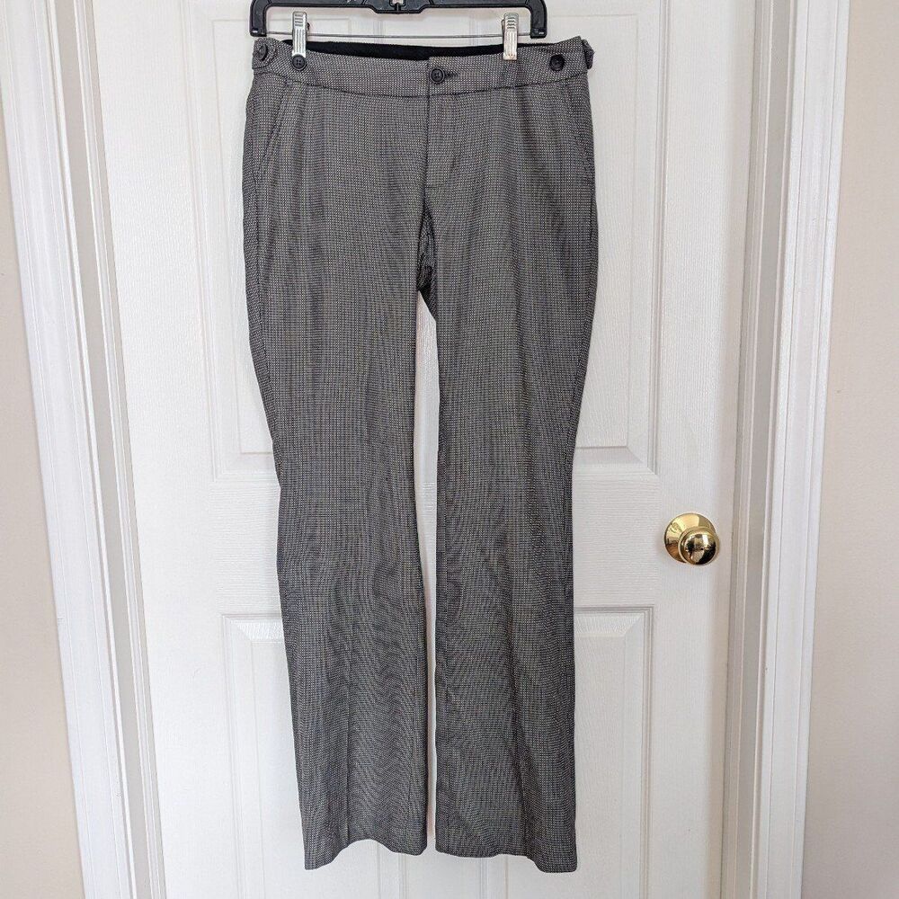 Banana Republic Size 4 Martin Fit Black & White Dress Business Pants